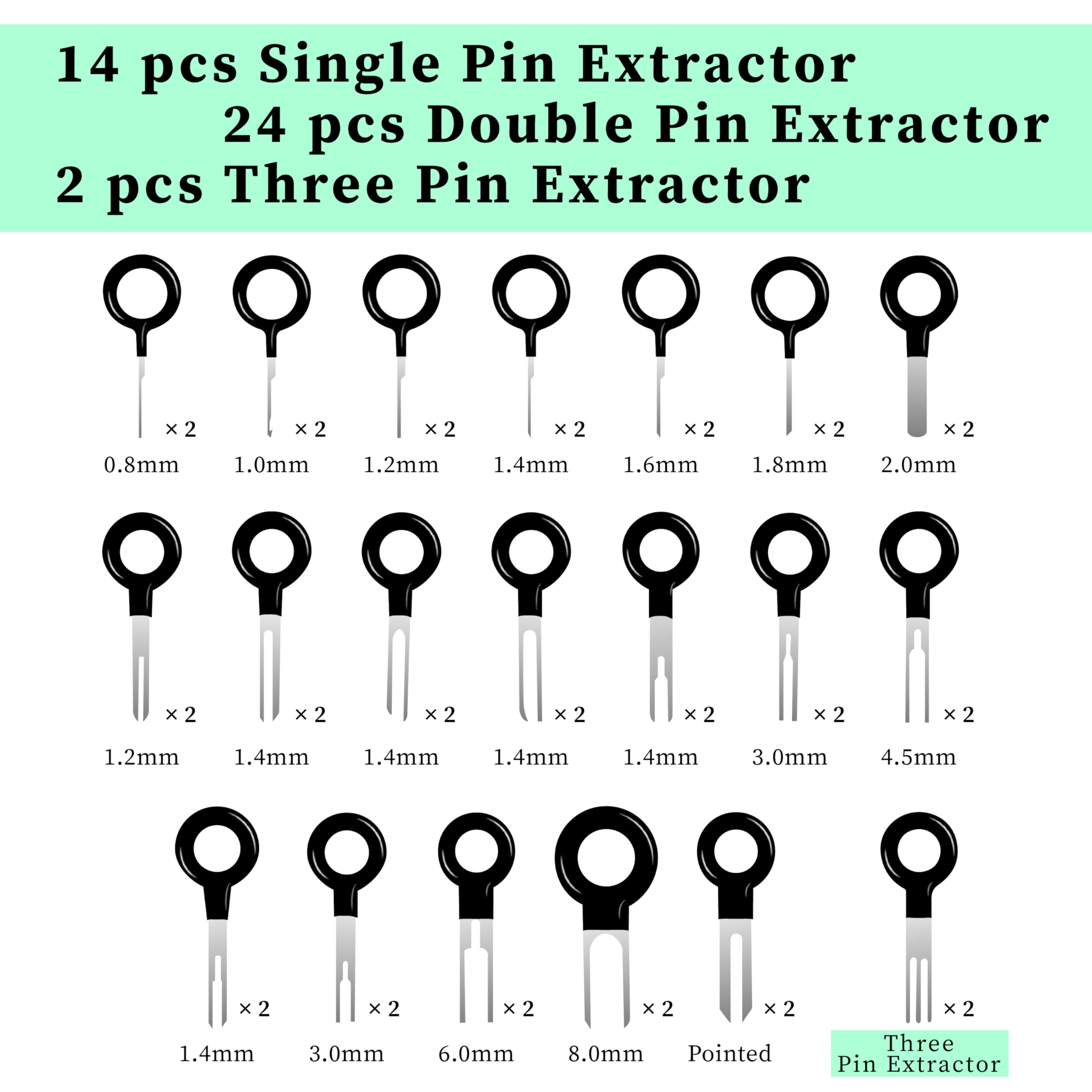 ecocstm three-pin ejector 2pcs helps release multi-pin connectors quickly.