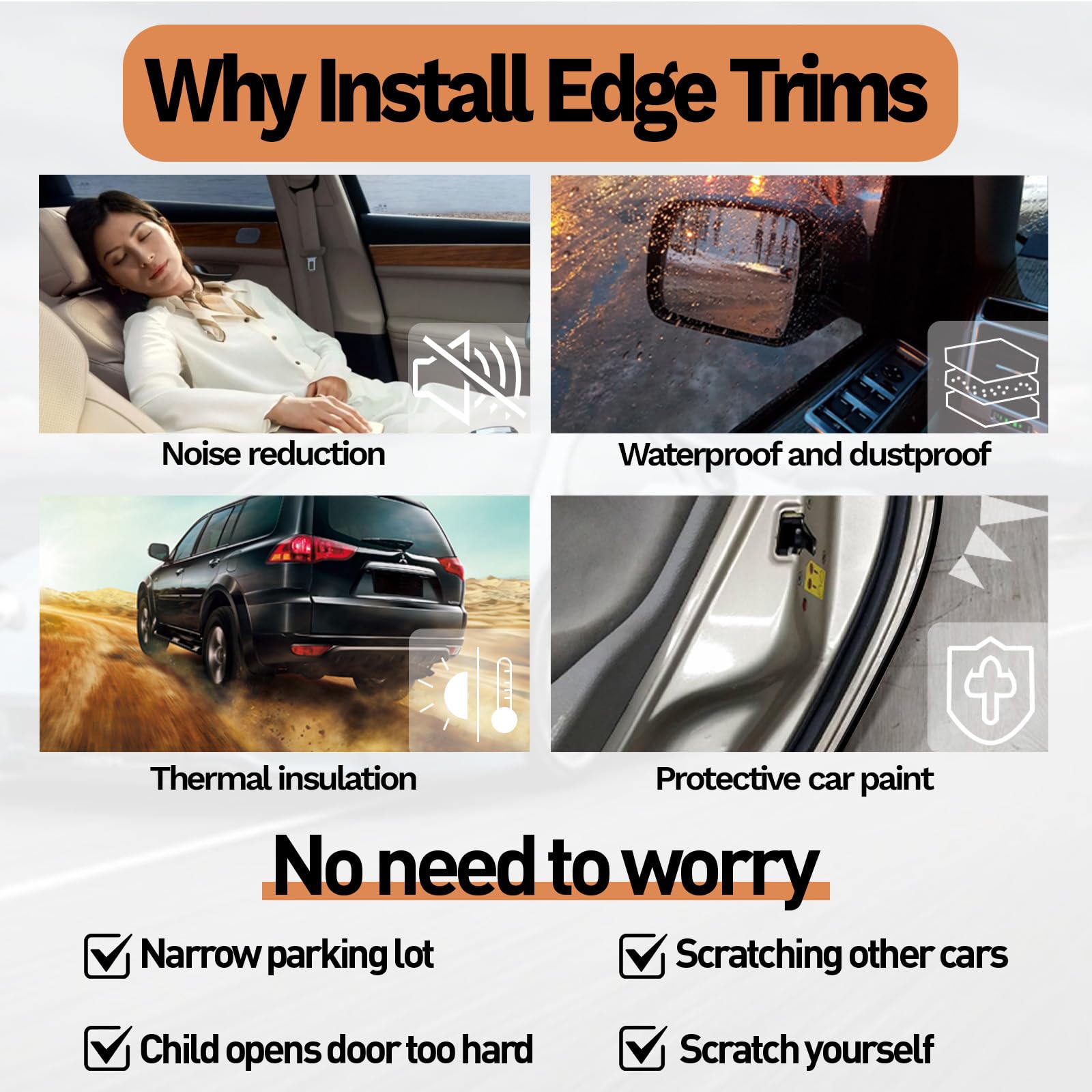 ecocstm U-shaped edge guard with metal clips stays secure in sun and rain
