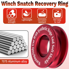 ecocstm lightweight red snatch ring weighing 0.75 pounds for easy carry