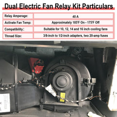 ecocstm wiring harness shows durable wiring for stable electric fan operation.