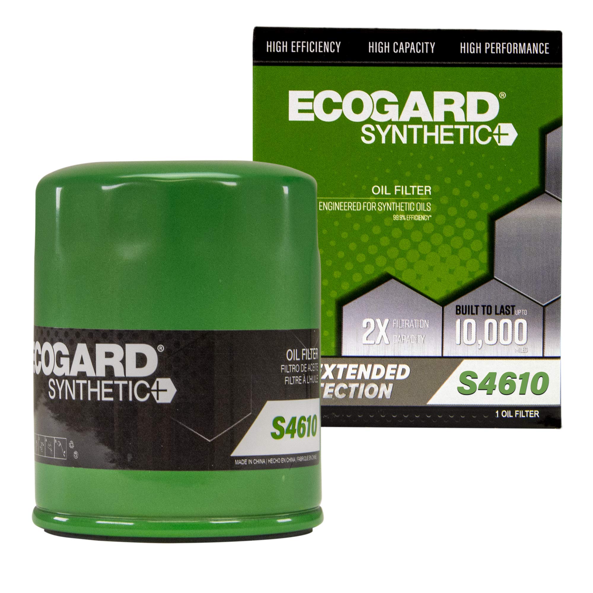 ECOGARD S4610 premium spin-on filter front view for synthetic oil protection
