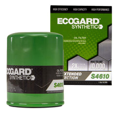 ECOGARD S4610 premium spin-on filter front view for synthetic oil protection