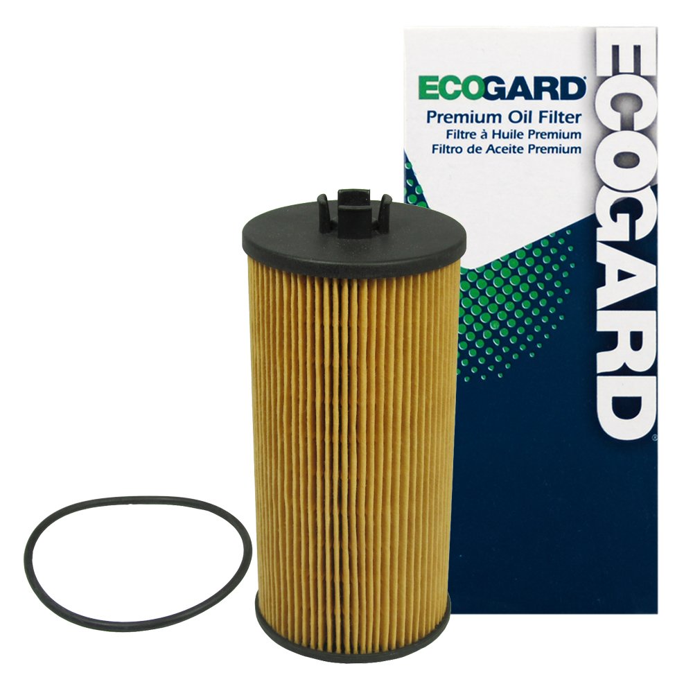 ECOGARD X5526 cartridge filter close-up showing filtration media and 97% contaminant capture