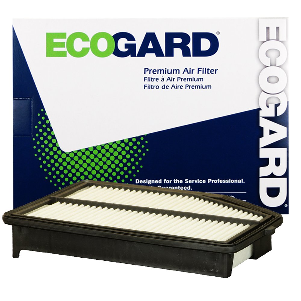 ECOGARD XA10467 premium air filter close-up; supports clean air intake for Honda CR-V and better efficiency.