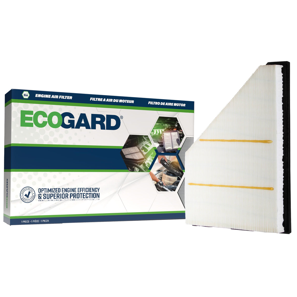 ECOGARD XA10651 engine air filter close-up for clean air intake