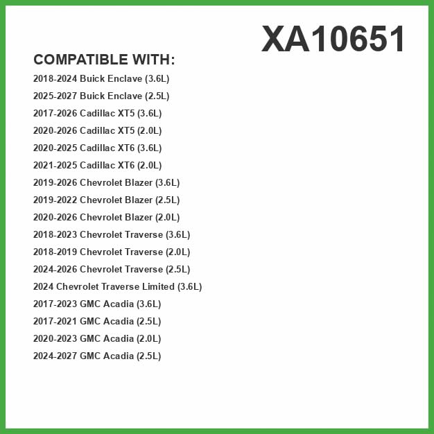 ECOGARD XA10651 filter installed in Cadillac XT5 engine bay for better airflow