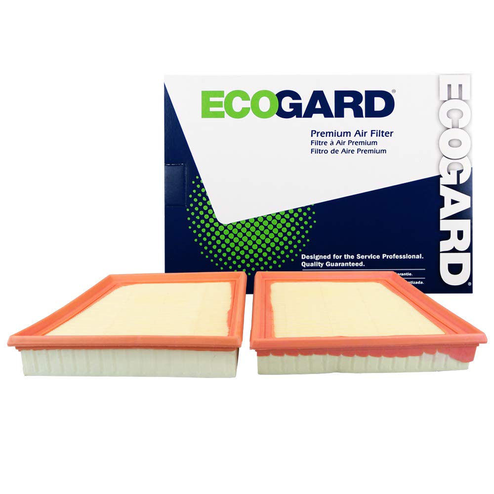ECOGARD XA11551 air filter front view for Jaguar and Velar models, improving engine airflow