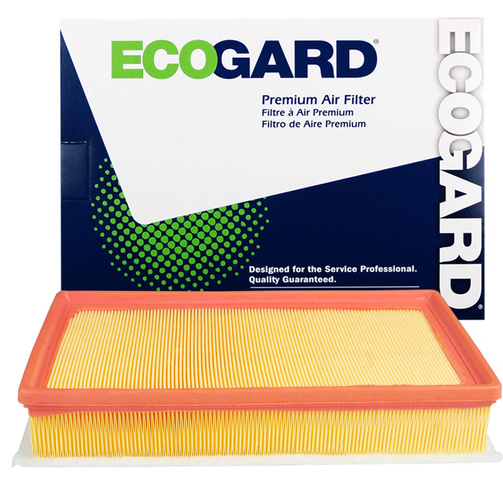 ECOGARD XA11645 engine air filter in box showing precise fit for VW engines