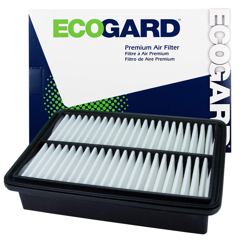 EcoGard XA11802 filter packaging highlights easy replacement for Mazda models.