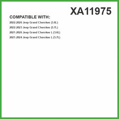 ECOGARD XA11975 compatibility chart shows Jeep Grand Cherokee L fit.