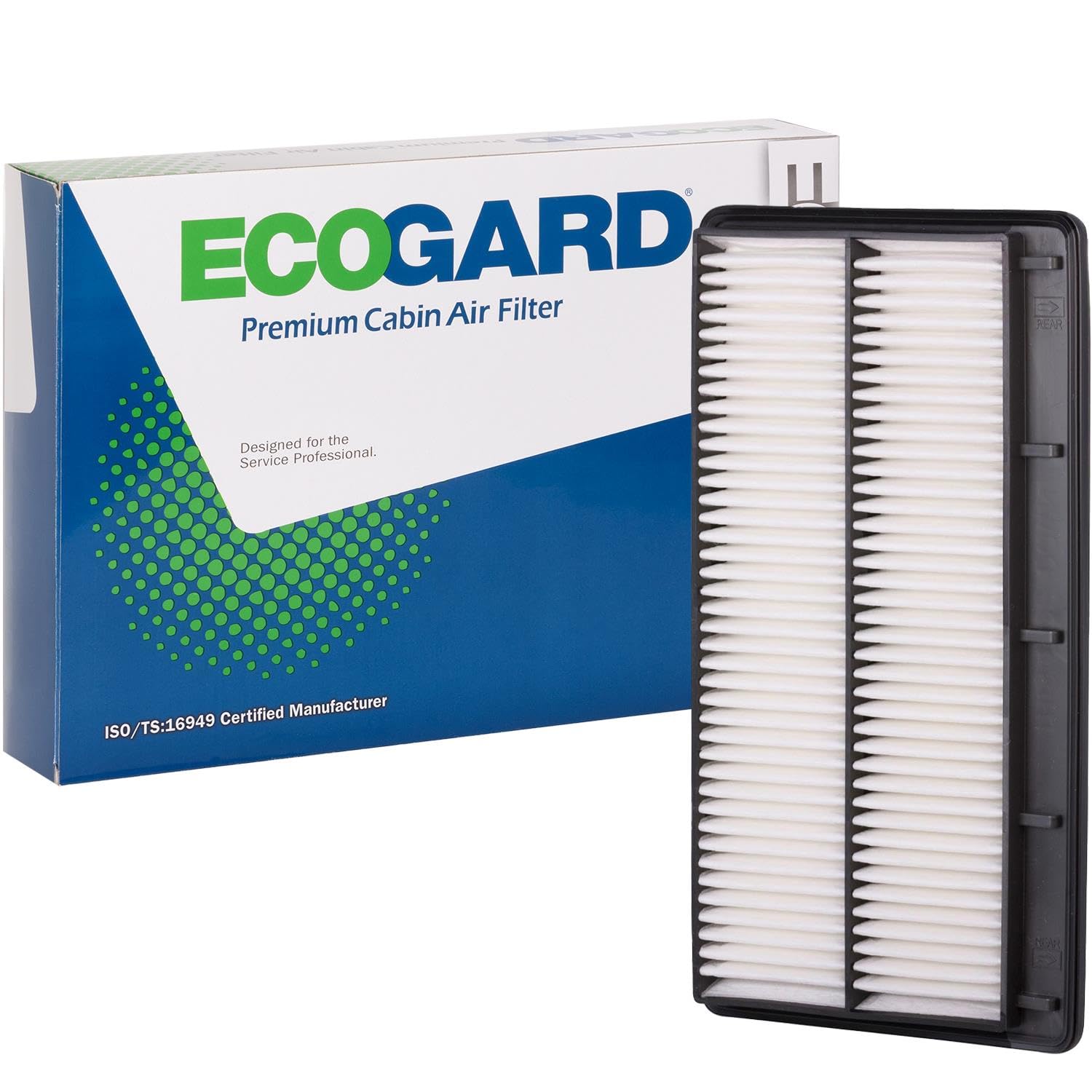 ECOGARD XA12027 air filter front view improves airflow for smoother acceleration