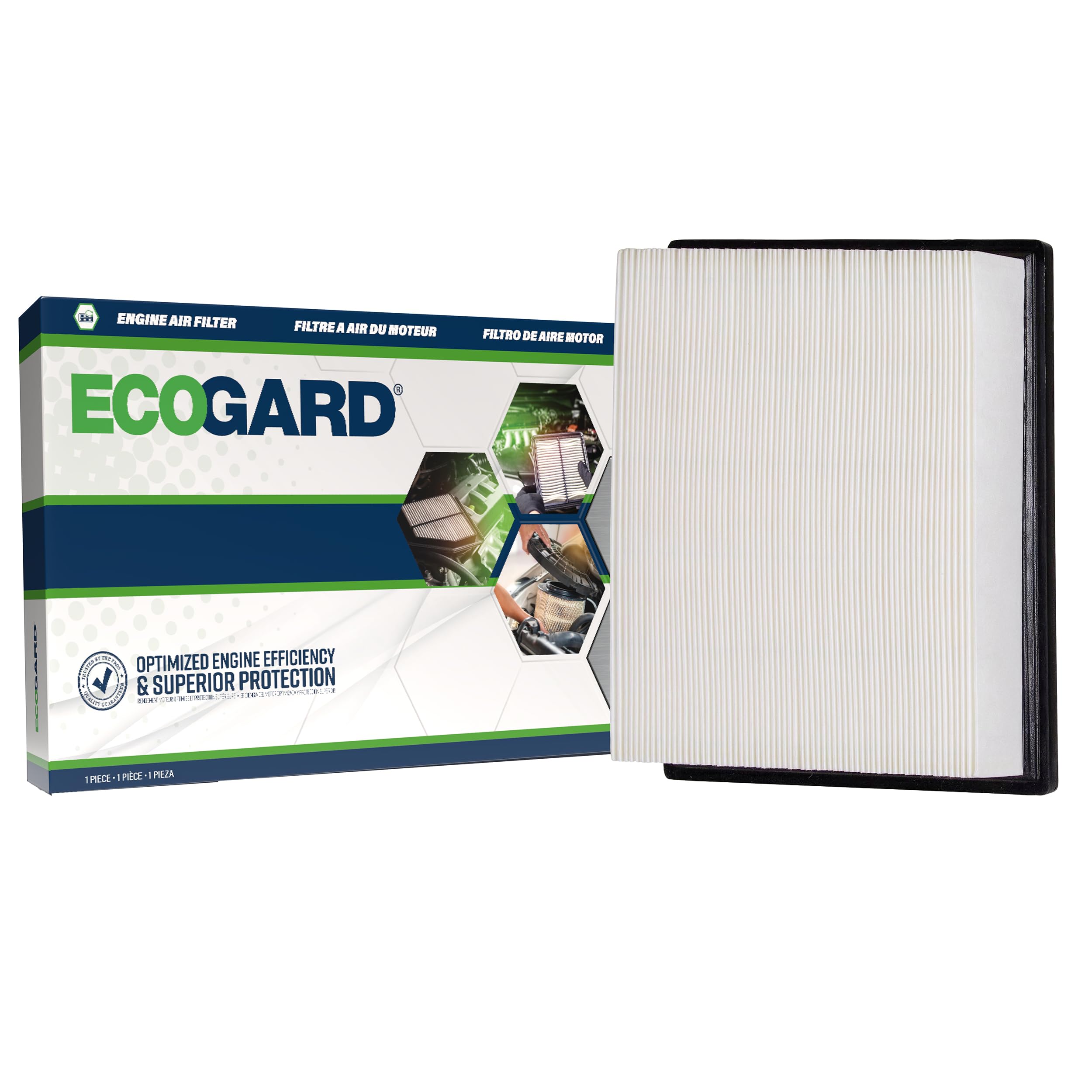 ECOGARD XA6116 air filter front view, promoting clean air intake for improved engine performance.