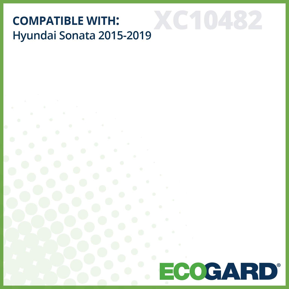 ECOGARD XC10482 installed in car illustrating cabin air filtration.