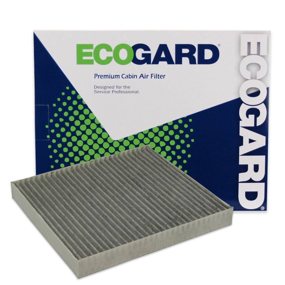 ECOGARD XC25869C premium cabin air filter front view with activated carbon for fresher cabin air