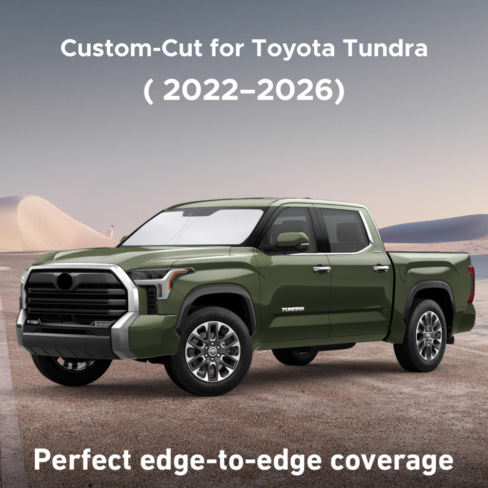 EcoNour tundra sunshade full-coverage highlights glare and heat protection for a cooler cabin