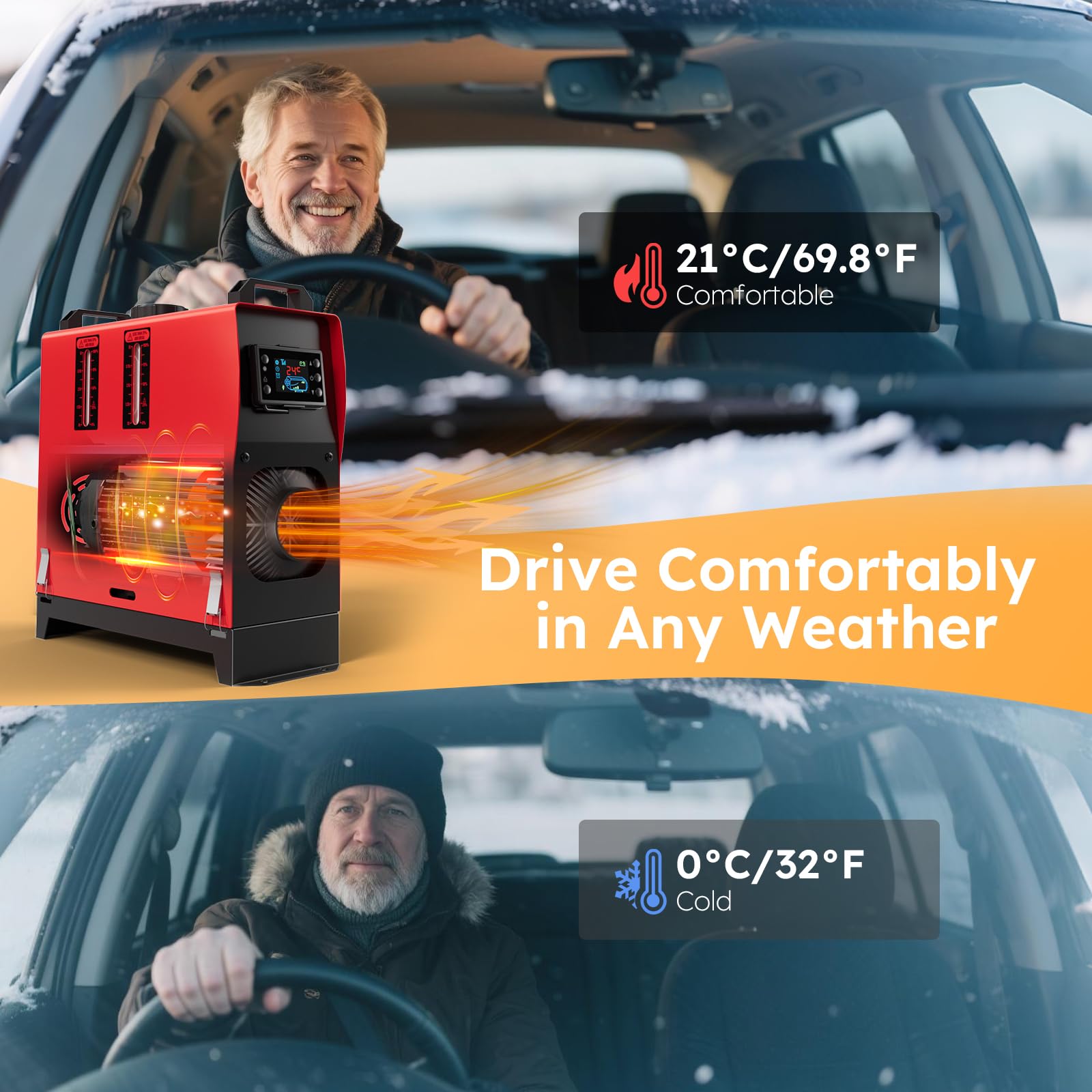Ecojoy Diesel Heater provides reliable warmth for trucks on chilly mornings.
