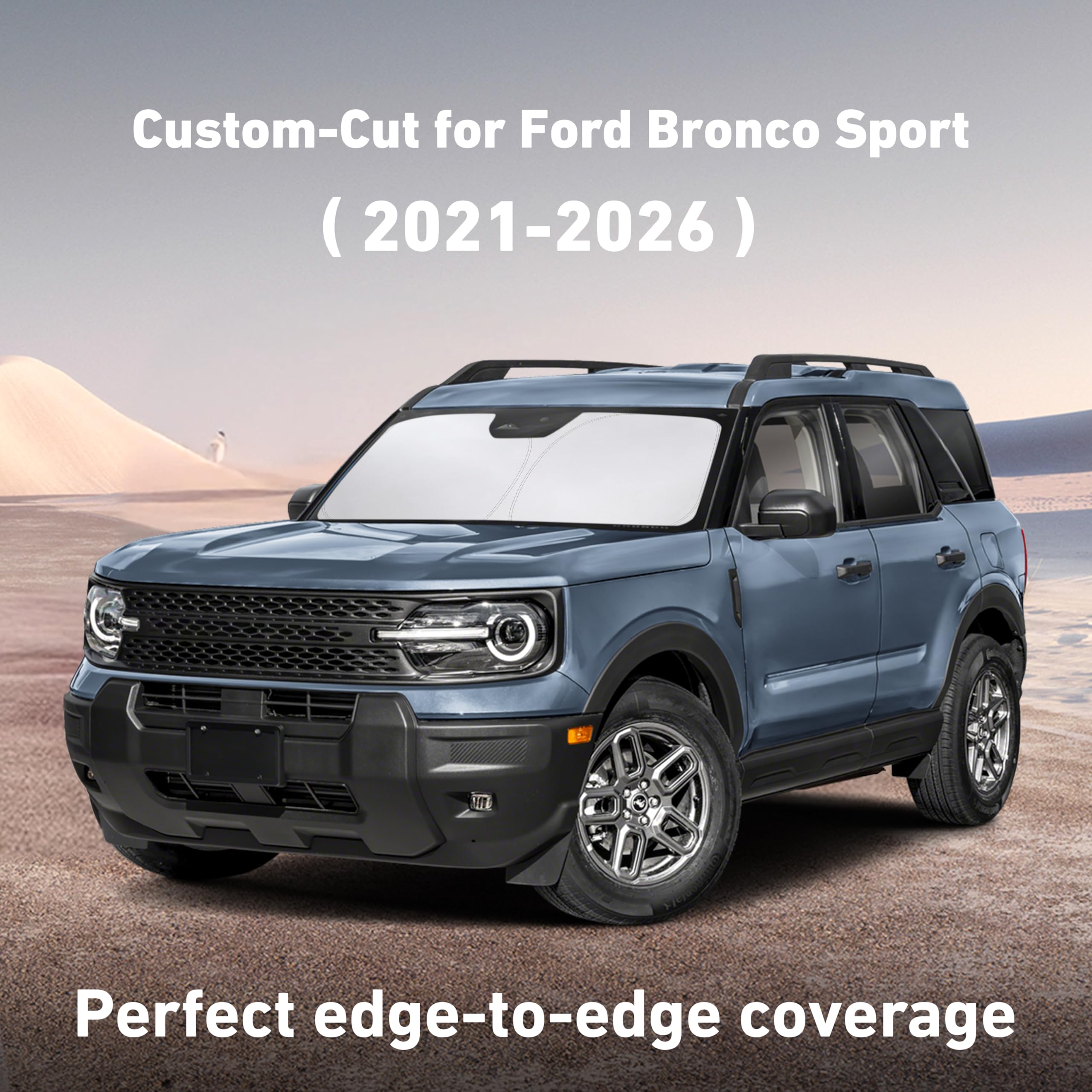 EcoNour sunshade blocks UVA/UVB rays for cooler interior temperatures.
