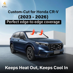 EcoNour CR-V windshield sunshade coverage fit demonstrates snug alignment for a clean look
