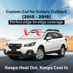 EcoNour front window sunshade enables quick installation for fast sun protection