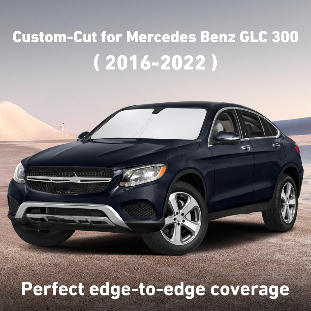 EcoNour GLC windshield sunshade blocks UV rays for a cooler cabin.