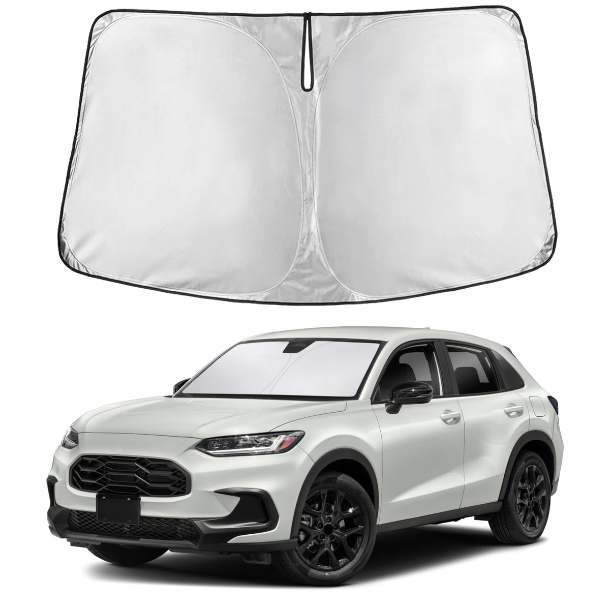 EcoNour Honda HR-V front windshield sunshade provides full coverage with strong UV protection.