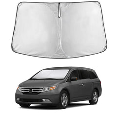 EcoNour Odyssey windshield sunshade front view blocks UV and reduces heat
