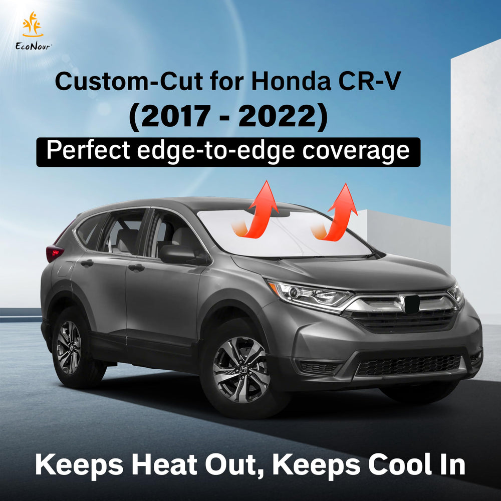EcoNour windshield sunshade front windshield reduces interior heat and glare.