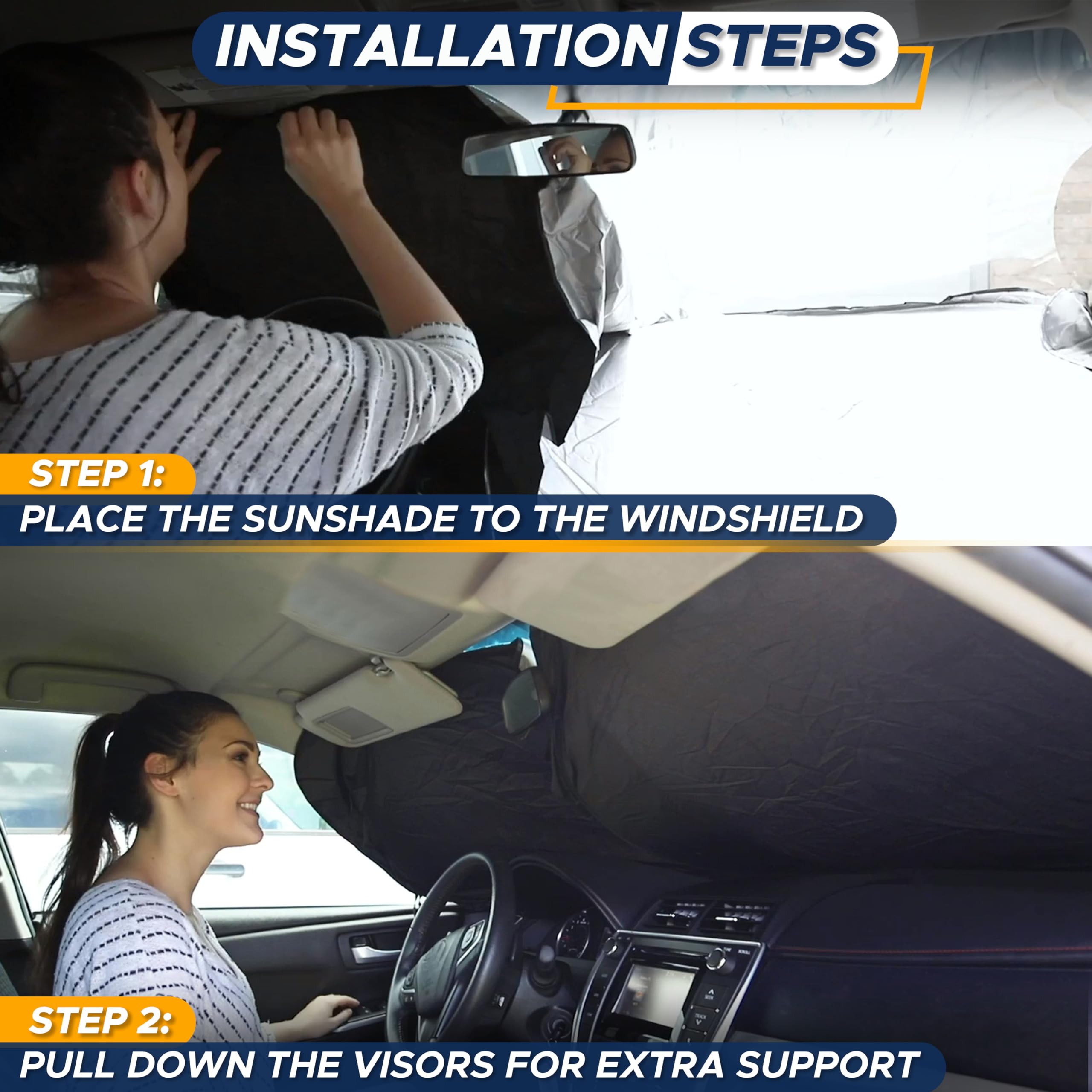 EcoNour windscreen shade is ideal for hot summer commutes.
