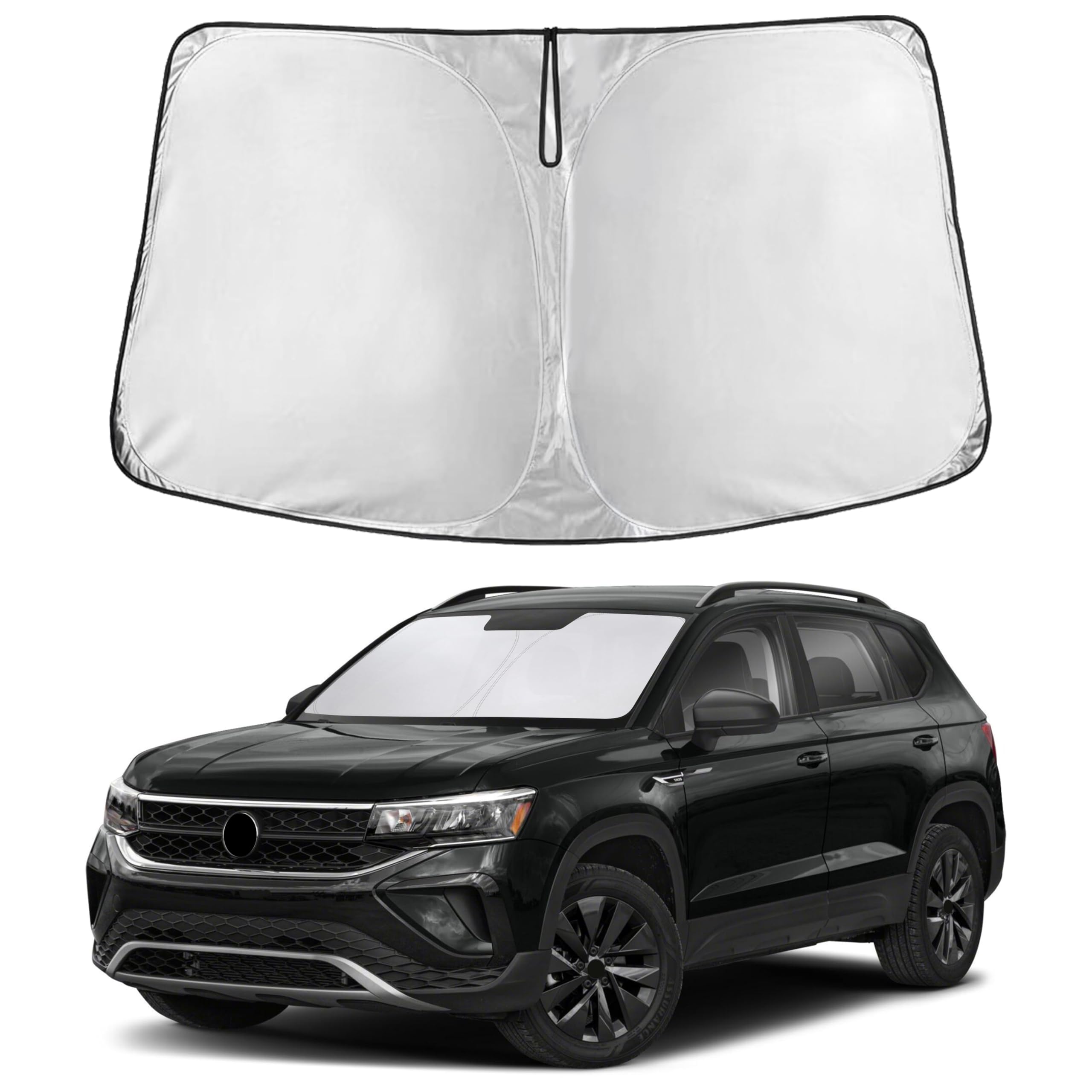 EcoNour Tiguan windshield sunshade front coverage for shaded cabin