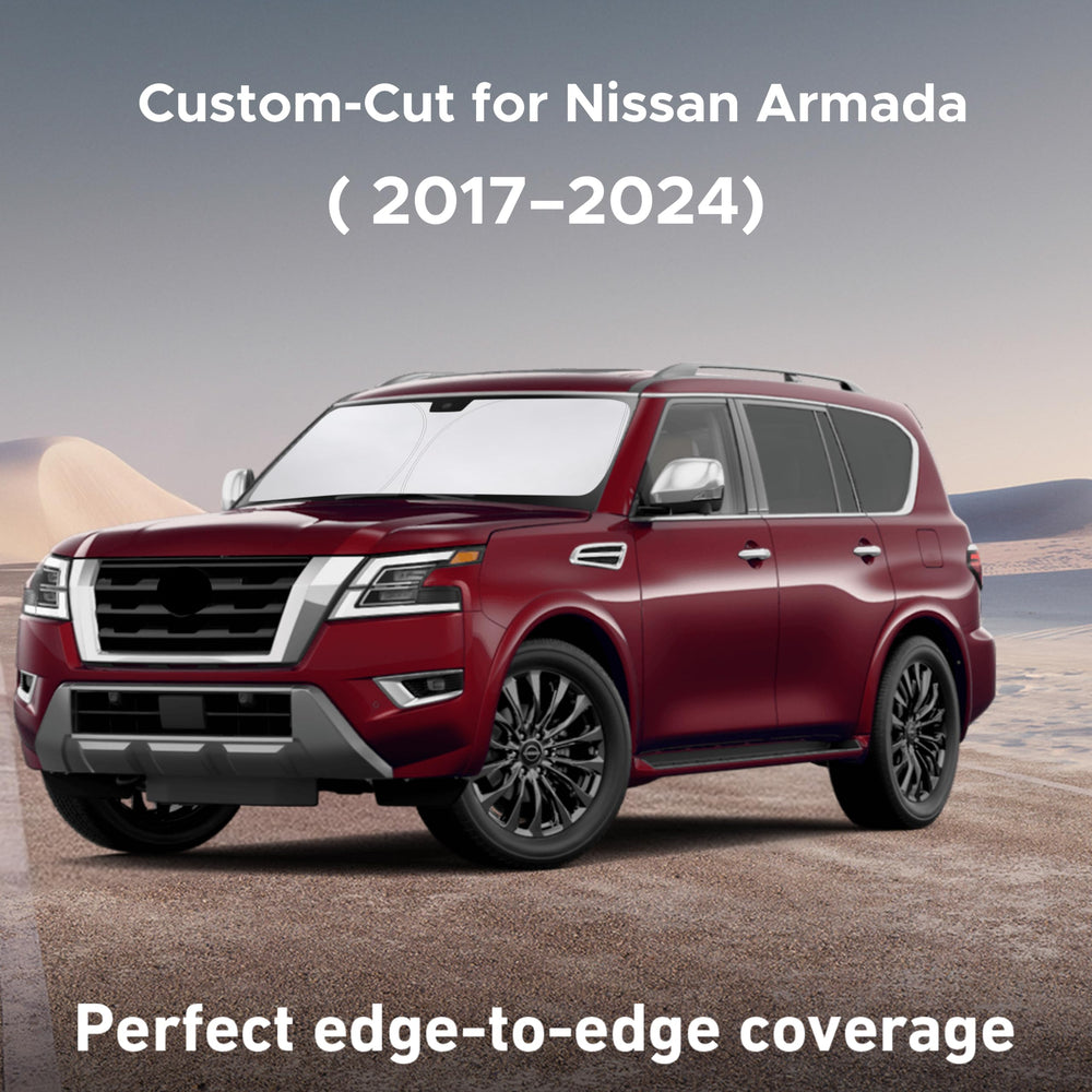 EcoNour UV-blocking sunshade for Armada reduces heat buildup inside.