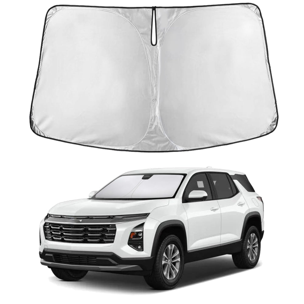 EcoNour windshield shade for Chevrolet Equinox 2025-2026 blocks glare and UV rays