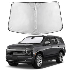 EcoNour windshield shade for Chevrolet Tahoe offers full coverage and interior protection.