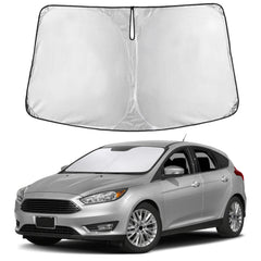 EcoNour windshield shade for Ford Focus provides full windshield coverage and glare reduction