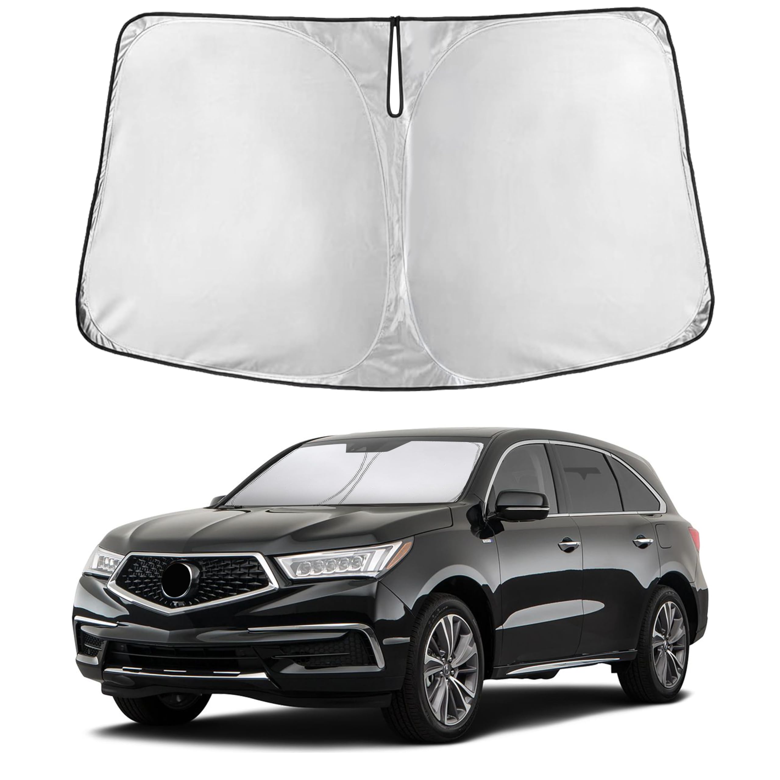 EcoNour windshield sunshade for Acura MDX provides full coverage and glare reduction.
