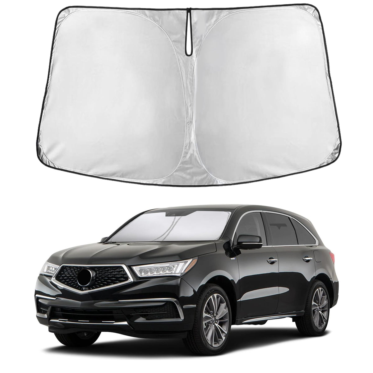 EcoNour windshield sunshade for Acura MDX provides full coverage and glare reduction.
