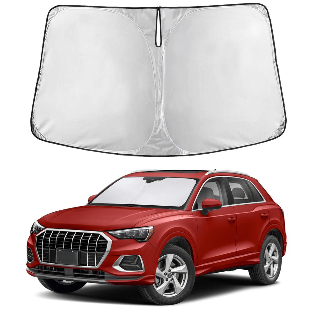 EcoNour windshield sunshade for Audi Q3 with full-coverage profile.