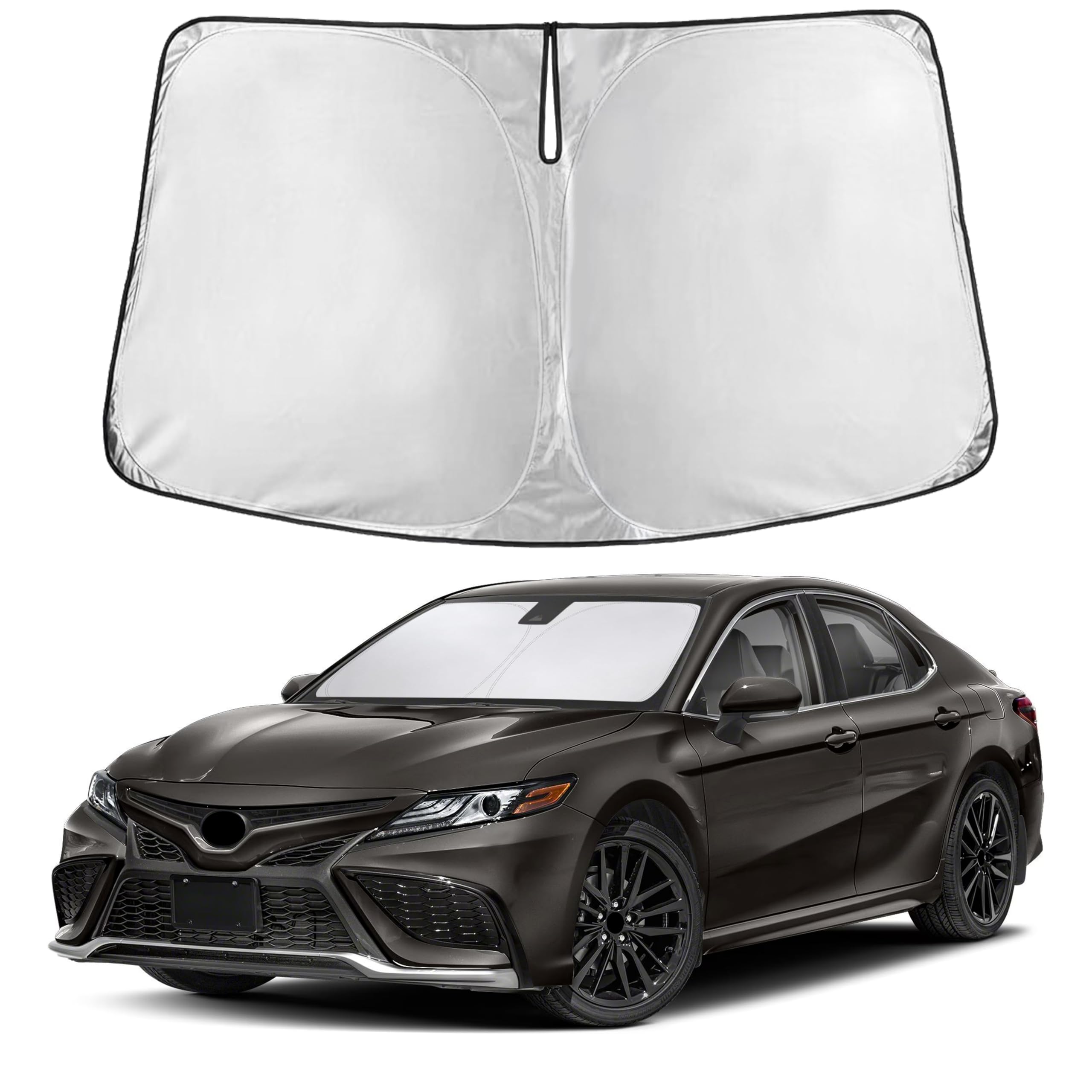 EcoNour windshield sunshade fits Camry 2018-2024 for full windscreen coverage