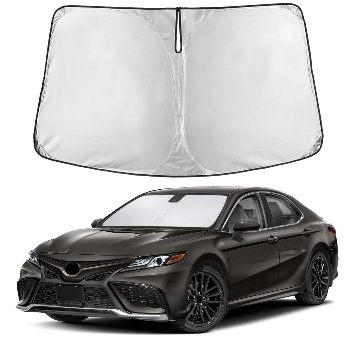EcoNour windshield sunshade fits Camry 2018-2024 for full windscreen coverage
