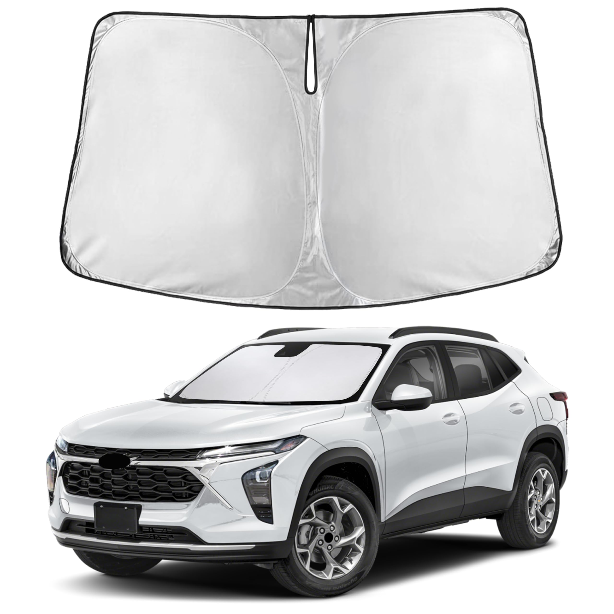 EcoNour windshield sunshade for Chevrolet Trax blocks heat and UV rays.