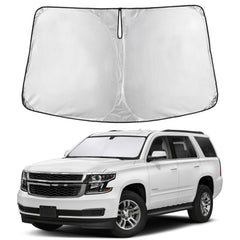 EcoNour windshield sunshade for Chevy Tahoe reduces interior heat and glare.