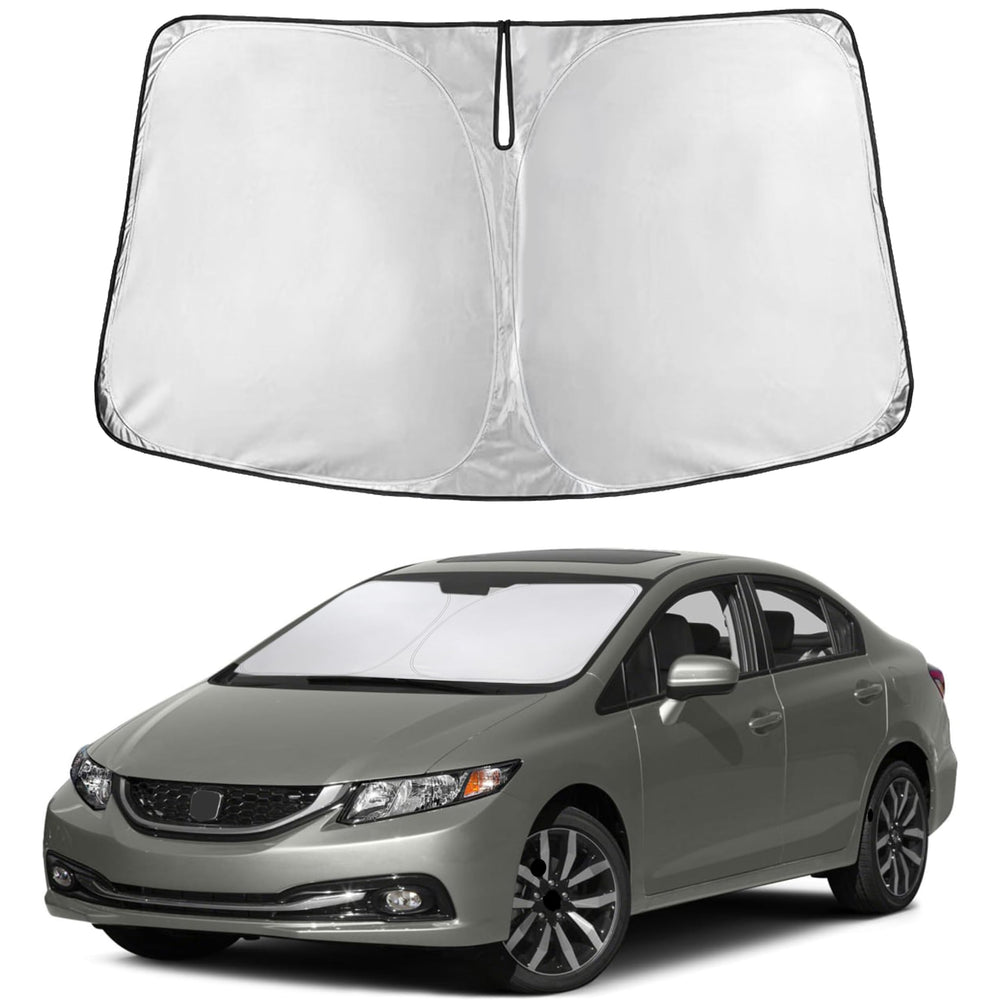 EcoNour windshield sunshade for Honda Civic 2012–2015 provides complete front window coverage and glare reduction.