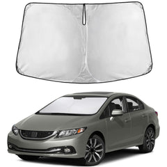 EcoNour windshield sunshade for Honda Civic 2012–2015 provides complete front window coverage and glare reduction.