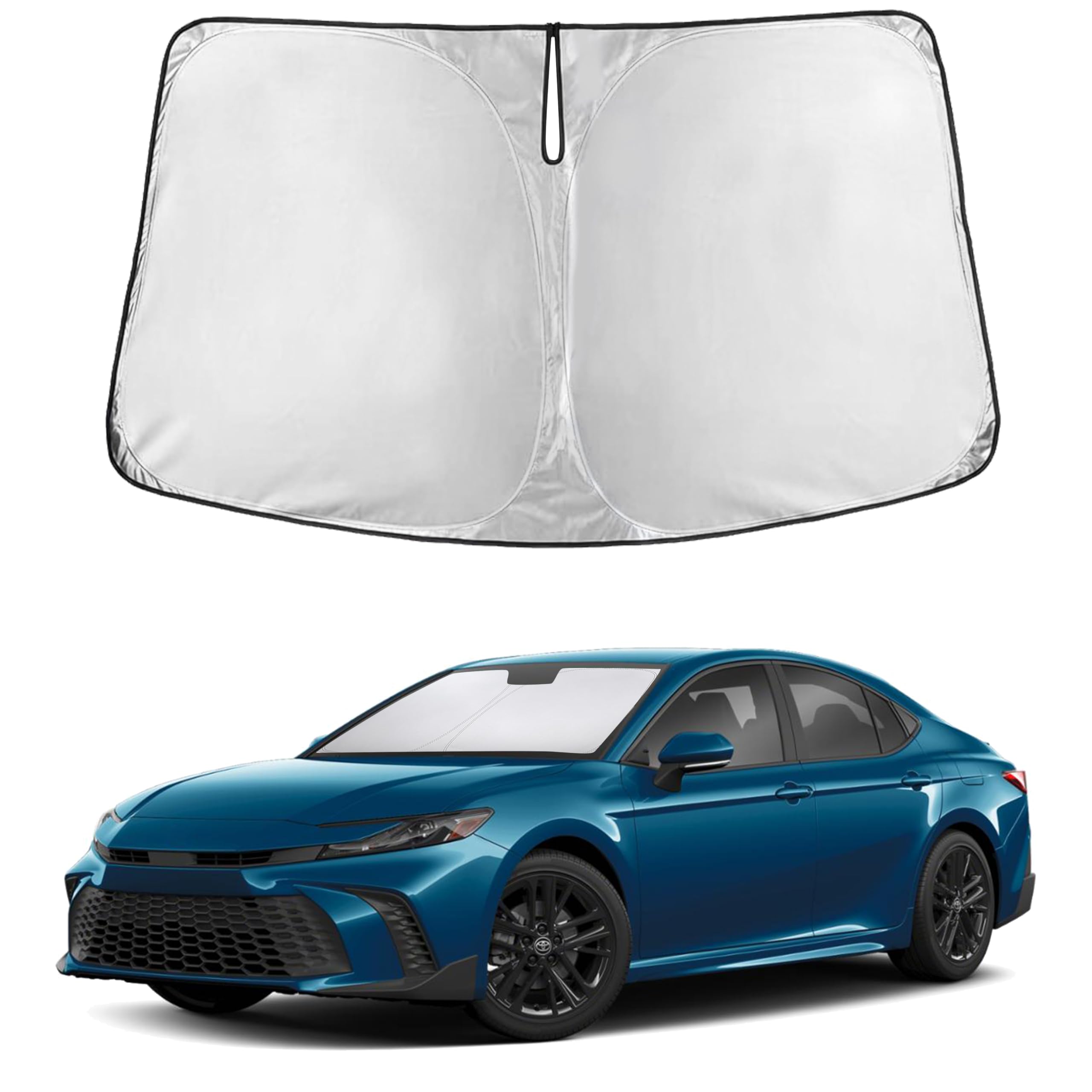 EcoNour windshield sun shade for Camry 2025–2026 front coverage blocks sun heat