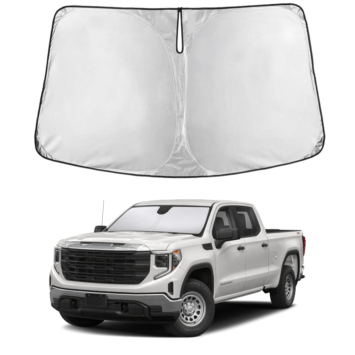 EcoNour windshield sunshade front-coverage blocks sun glare and heat