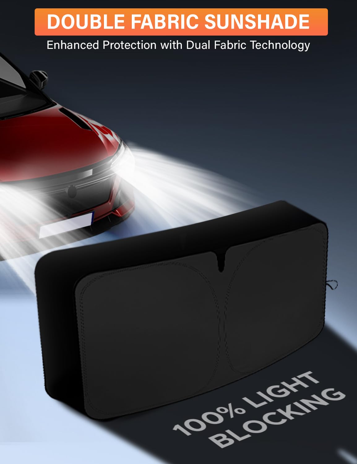 EcoNour windscreen sunshade front window cover on Volvo XC90.