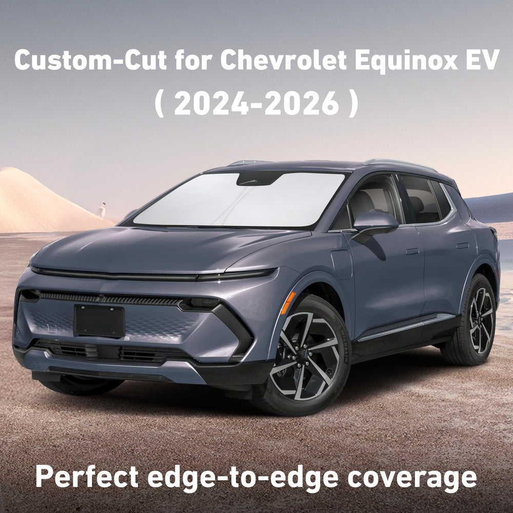 EcoNour sunshade blocks heat to keep the cabin cooler on hot days.