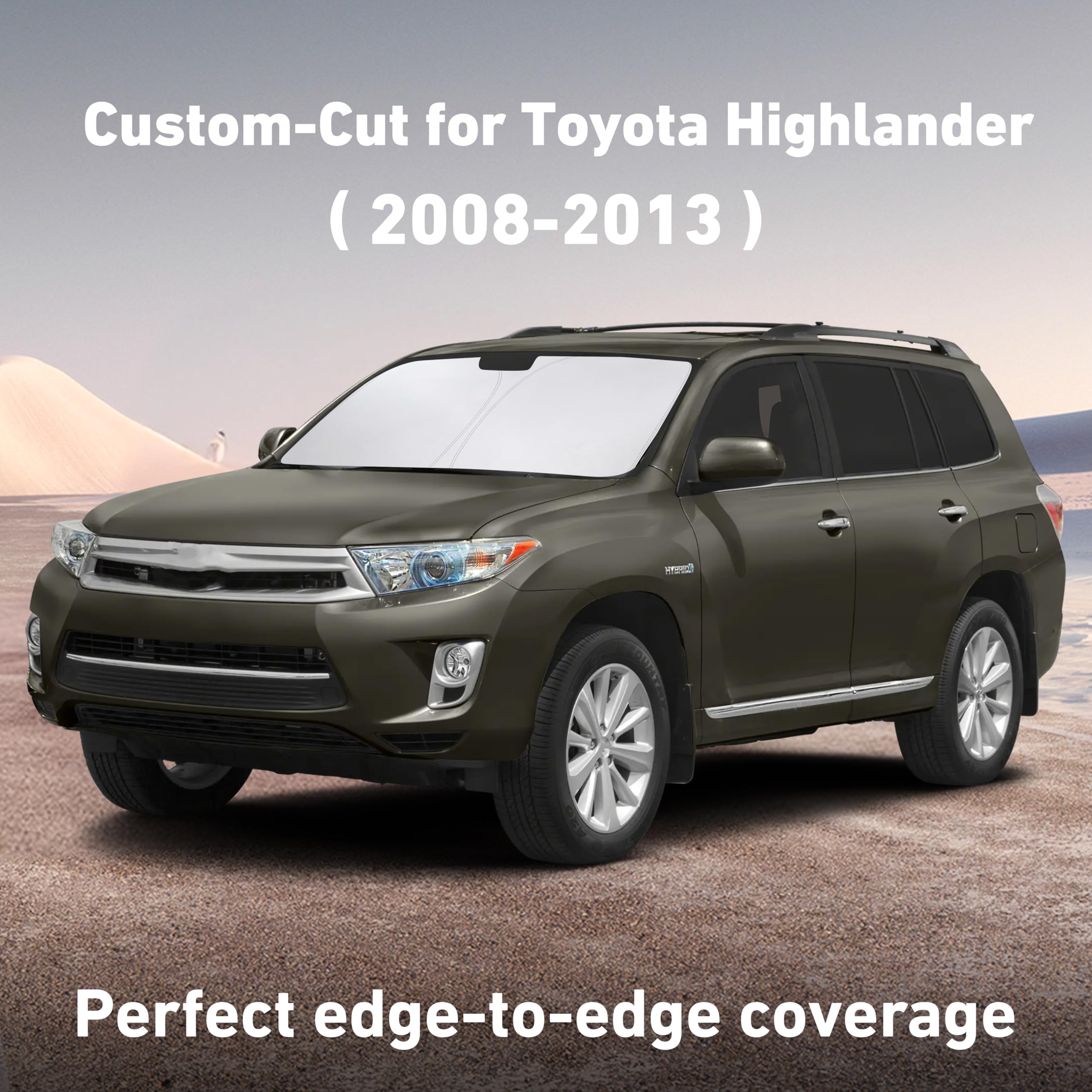 EcoNour Highlander sunshade blocks UVA and UVB and reduces interior heat.
