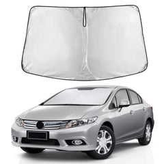 EcoNour windshield sunshade for Honda Civic provides full front coverage and light blocking.