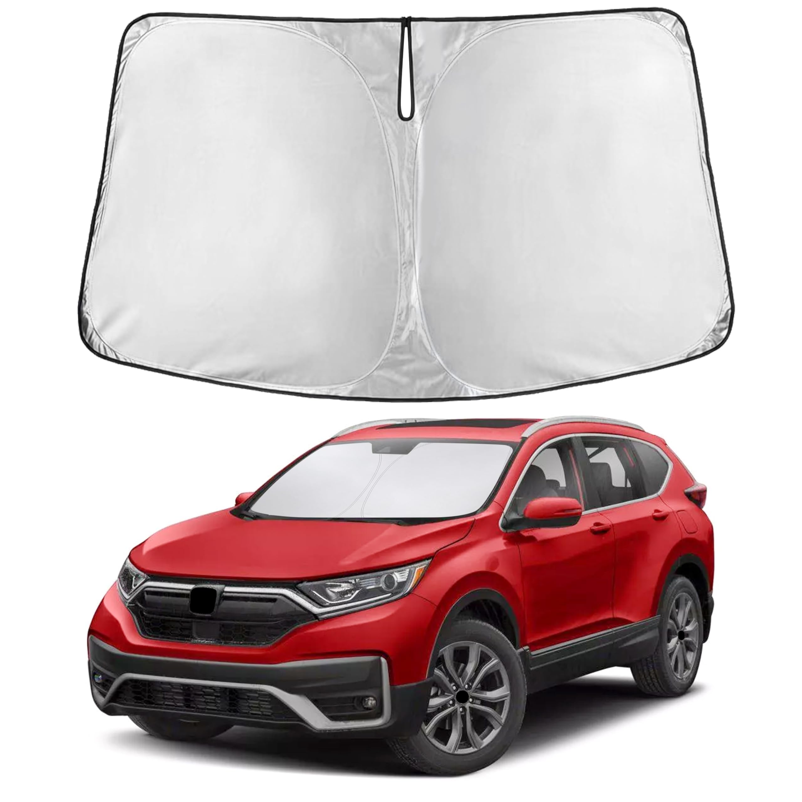 EcoNour windshield sunshade for Honda CRV 2017-2022 offers full coverage and light blocking.