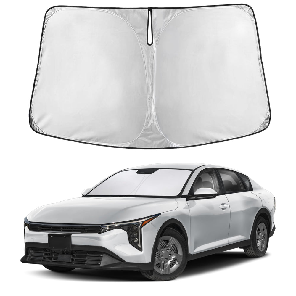 EcoNour windshield sunshade for Kia K4 with full-coverage design blocks sunlight.